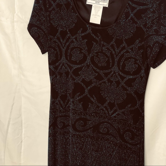 70% OFF Jessica Howard Vintage Sparkling Sexy Navy Blue Semi Formal dress - Picture 6 of 9